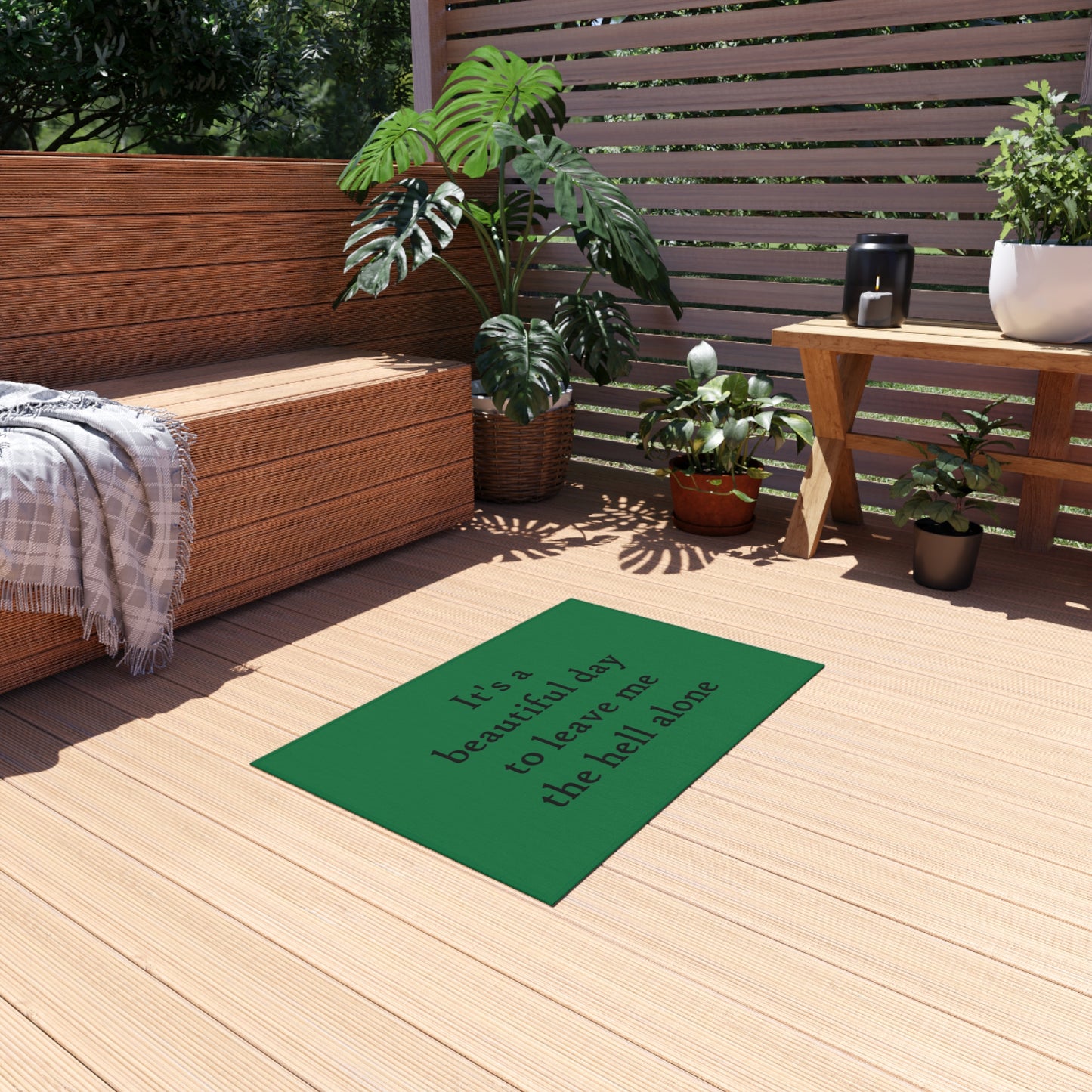 Beautiful Day...Outdoor Rug Green