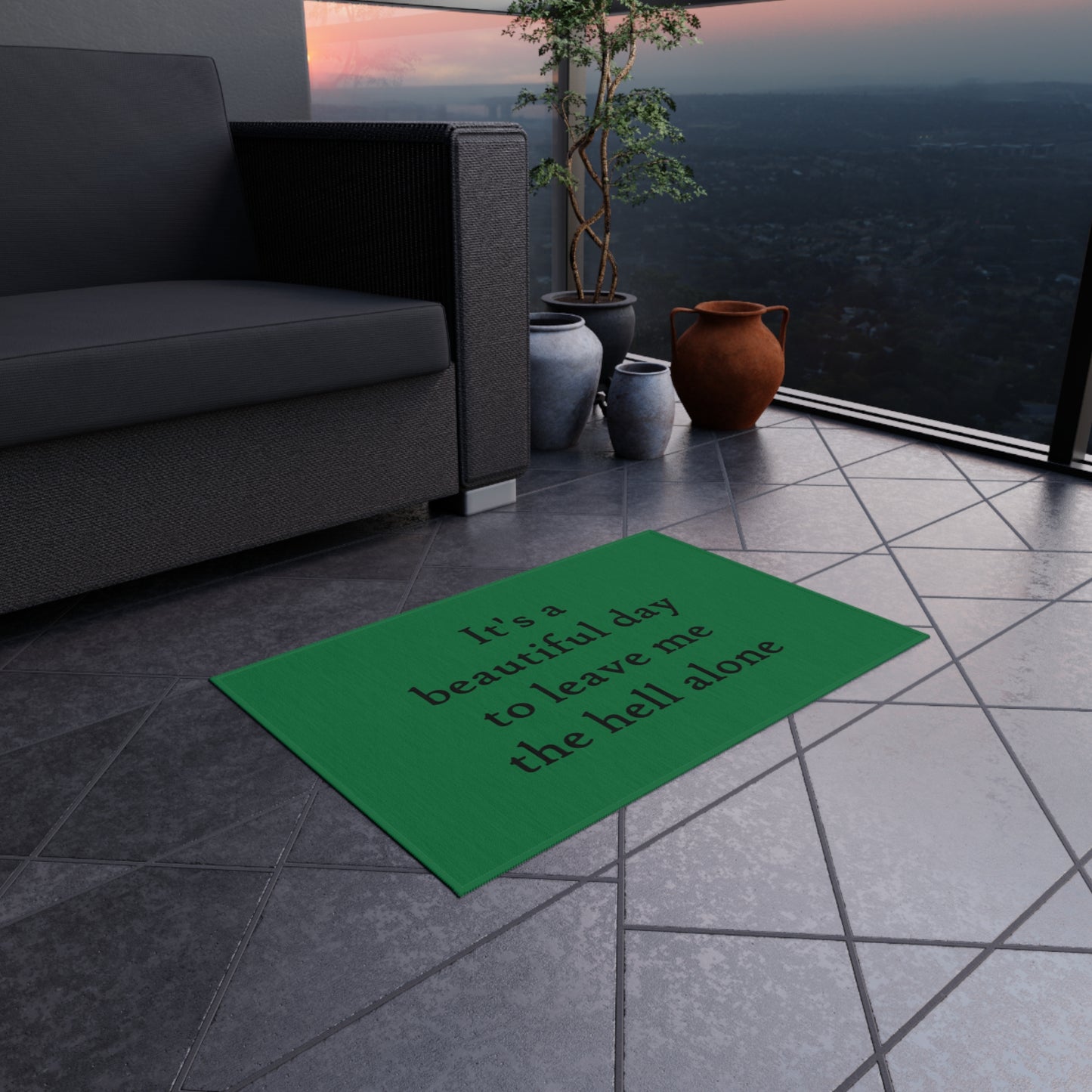 Beautiful Day...Outdoor Rug Green
